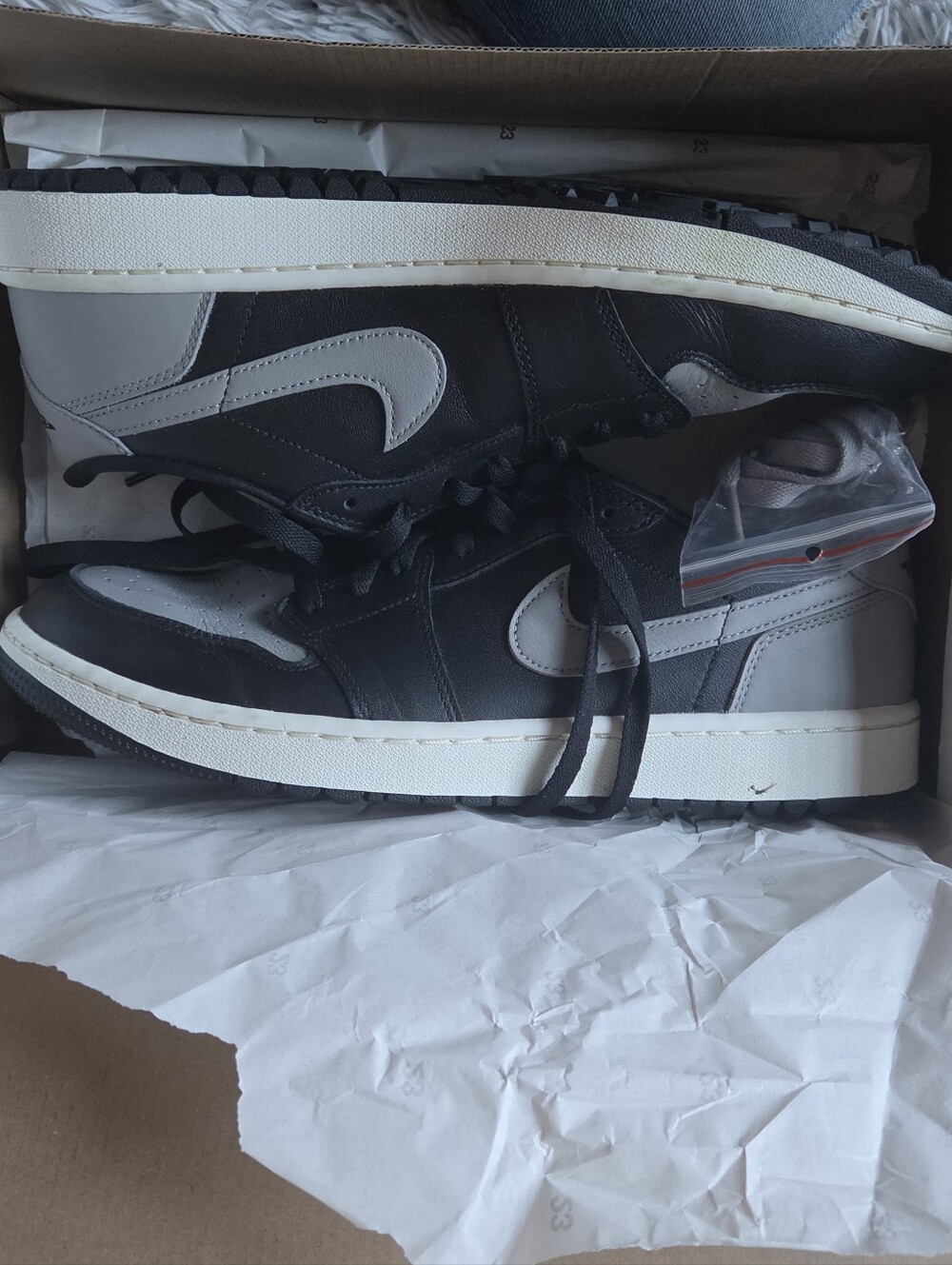 Air Jordan 1 Low G Golf Shadow Black Grey Men's Size 12 DD9315-001